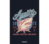Amity Island Shark 1975 Worn Dks Notebook: Notebook, planner, journal, organiser, bullet journal, sketchbook_ 6x9 inches, 120 dotted pages