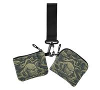 Amityville Creature Green Halloween Women's Wallets Card Cases Compact Size Change Purse Wallet with Keychain for Daily Use 2 Packs