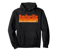 Amityville, New York Retro 80s Style Pullover Hoodie