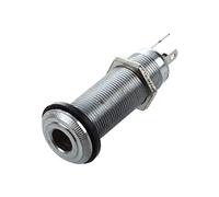 AMIUHOUN 1/4 Chrome Cylinder Buendig Mounted Socket for Electric Guitar