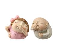 AMIUHOUN 2 Pieces Bathroom Statue Girl Holding Nose Funny Girl Bathroom Decor Bathroom Shelf