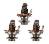 AMIUHOUN 3 x Guitar Parts & Accessories 1/4 6.35 mm 2 Conductor Mono Chassis Guitar Socket Input Output