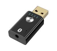AMIUHOUN 4 in 1 Wireless USB Bluetooth 5.0 Adapter 3.5mm AUX BT Audio Receiver Transmitter for Car TV Speaker Adapter Stereo
