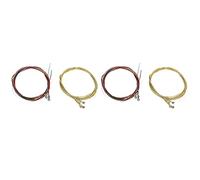AMIUHOUN 4 Sets of 24 Guitar Strings Replacement Steel String for Acoustic Guitar Guitar Changing Tool