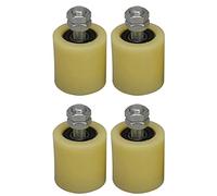 AMIUHOUN 4PCS 48X50mm Yellow Silver Nylon Steel Flat Roller Bearing Guiding Wheel 6201 Screw for Electric Door Sliding Gate
