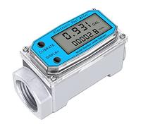 AMIUHOUN Digital Turbine Water Flow Meter Digital LCD Display Flow Meter with NPT Meter and FNPT Thread Gas Oil Fuel Flow Meter (1)