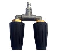 AMIUHOUN Dual Tip Turbo Nozzle 1/4In 4000PSI Replacement Nozzle Tip Garden Cleaning Tool B