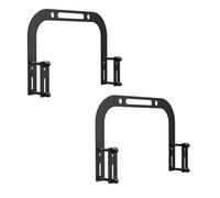 AMIUHOUN Pack of 2 Non-Slip Mattress Grab Rail Holders In Place Mattress Slide Stopper, Metal Bed Gripper To Prevent Black Metal