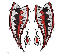 AMIUHOUN Pack of 2 Waterproof Vinyl Stickers Teeth for Kayak Stickers DIY Funny Rudder Stickers