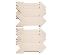 AMIUHOUN Pack of 8 Wooden Shape Cut-Outs, Disc, Unfinished, Wooden Sign, Empty, Round Painting Sign