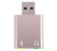 AMIUHOUN USB Sound Card 7.1 External USB to 3.5 mm Headphones Stereo Adapter Audio Microphone Sound Card for Personal Computer Laptop Computer