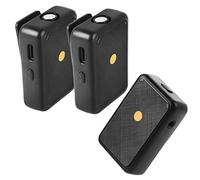 AMIUHOUN V82 Lavalier Microphone Mini Portable One-To-Two 2.4G Wireless Two- Monitor Live Recording Condenser Microphone