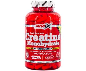 AMIX - Creatine Monohydrate - 220 Capsules - Dietary Supplement - Improves Physical Performance - Ideal for Athletes - 100% Micronized - Muscle Mass Protein
