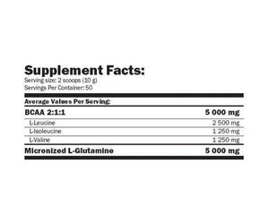 Amix Gutamine Bcaa Tail Powders 500g One Size Uncolor