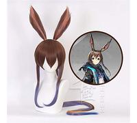 Amiya Cosplay Wig Game Arknights Wig Long Brown Synthetic Hair Amiya Halloween Party Costume Props Wigs