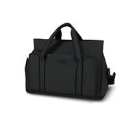 AMJ Large Weekender Bag for Women Men, Waterproof Travel Duffel Bag with Multiple Pockets, Lightweight Carry On Overnight Bag for Airplane, Gym, Business Trip, Black, 18.5"L x 8.85"W x 12.59"H