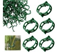 AMJKEJI 100 Pcs Plant Clips Garden Vine Clip Plant Support Clips for Climbing Plants, Tomato, Cucumbers, Flower, Vegetables (Green)