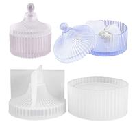 AMJKEJI Resin Moulds Silicone Storage Box Jewelry Box Mold Epoxy Resin Storage Jar Mould for Making Storage Jar Candy Chocolate Container DIY Craft