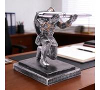AMJUDOT Knight Pen Holder Shield Soldier Knight Pen Holder Desk Organizers Pencil Holder（Iron