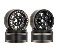 AMK 1.9'' Heavy Brass Beadlock Wheels 4pcs 959g, 3mm Offset, 12mm Hex, CNC Brass 1.9 Beadlock Rims for 1/10 1/8 RC Crawler TRX4 SCX10 Capra VS4-10 Gen8 D90 CC01