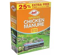 AMK® Doff Organic Chicken Manure 2.25kg All Purpose Plant Feed Food Fertiliser Healthy Growth Natural Gardening Garden Plants