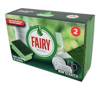 AMK® Fairy Dual Sponge Scourer Pack of 2 Gentle Sponge and Scourer Combined