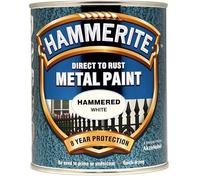 AMK® Hammerite 750ml Hammered White Direct To Rust Metal Paint Quick Drying