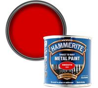 AMK® Hammerite Metal Paint Smooth Red 250ml Direct To Rust Quick Drying No Primer Or Undercoat Needed Single Coat