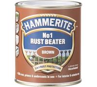 AMK® Hammerite No.1 Rustbeater 2.5L Dark Brown Kills Rust Primes Undercoats Interior Exterior Use Suitable for Heavy Pitting