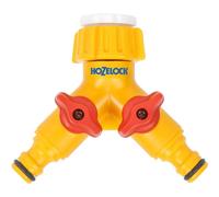 AMK® Hozelock Dual Control 2 Way Hose Valve Tap Connector Two Hoses One Tap