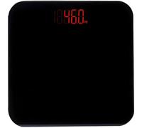 AMK® LED Bathroom Scales Black Bright Red LED Display High Accuracy Readings Stylish Design Auto Calibration Slim Profile