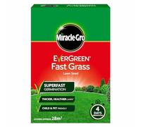 AMK® Miracle GRO Evergreen Fast Grass Lawn Seed 840g Thick Healthy Covers 28m2 4 Day Germination Pet Friendly