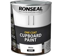 AMK® One Coat Cupboard Paint 750ml White Gloss for Kitchen Cabinets & Furniture Fast Drying No Primer Needed for Wood Melamine & MDF Transformations