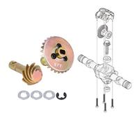 AMK RC Car Bevel Gear, Metal Gear Solid Delta, 8T 24T/27T/30T/33T Heavy Duty Overdrive Bevel Gear for 1/10 RC Crawler Axial SCX10 II AR44/45 Capra Portal Axle Spare Parts (27T 8T)