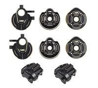 AMK SCX10 III Brass Kit 1.18lb Diff Cover Front Rear Axle Housing Portal Steering Knuckle Caps for 1/10 RC Crawler Axial SCX10 Upgrades AR45P