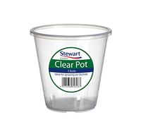 AMK® Stewart Clear Orchid Pot 13cm Plastic Flower Plant For Optimal Growth See Through Tub