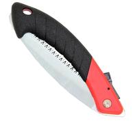 AMK® Wilkinson Sword Turbo Folding Saw 14.5 Inch with Sharp Carbon Steel Blade Triple Ground Teeth for Fast Pruning Garden Hand Tool Tree Branch Cutter Camping