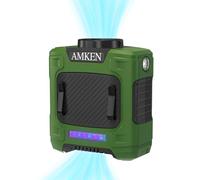 AMKEN Waist Fan - Belt Fan, Portable Clip Fan with 10000mAh Battery, 24-Hour Working Time, LED SOS Light - 3 Speeds, 15500RPM Strong Airflow - Neck Fan for Jobsite, Farming, Fishing
