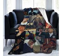 Amkong Cillian Murphy Blanket, Warm, Lightweight & Ultra-Soft Flannel Fleece Throw Blanket, Anti-Pilling Plush, Black, 50"x40"