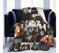 Amkong Damon Elena TV Show Fans Gifts Collage Blanket Vampire Merch Poster Decorations Soft Throw Blanket Flannel Fleece Blankets for Bedding Couch Sofa Picnic Travel 80"x60"