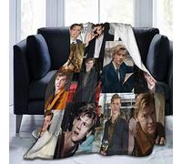 Amkong Thomas Brodie-Sangster Collage Throw Blanket Fleece Flannel Soft for Couch Sofa 80"X60"