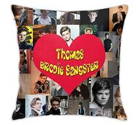 Amkong Thomas Pillowcase Invisible Zipper Printed Brodie-Sangster Pillow Cover 18inch 18inch