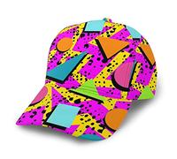 Amkong Unisex Breathable Cap Quick Dry 80s Memphis Low Profile Adjustable Hats for Men Women Baseball Caps Mens Hats Dad Hat