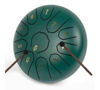Amkoskr Rain Drum for Outside, 6 Inches 11 Notes Steel Tongue Drum C Major Steel Drum Instrument for Yoga, Meditation, Music Education, Gift