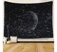 Amkun Tarot Wall Tapestry The Moon The Star and Sun Tapestry Medieval Europe Divination Tapestry Wall Hanging Home Decorations Mysterious For Bedroom Home Decor (Moon Constellations, 59"×82")