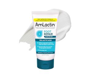 AmLactin Foot Repair Foot Cream Therapy, 3 Ounce Tube, AHA Cream