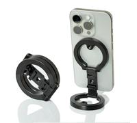 Amlanpin Dual Magnetic Phone Holder, 1/4" Screw Tripod Mount, Gym Magnetic Phone Stand for Car (Black)