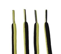 Amlhy 9mm Bicolor Shoelaces Two-Tone Flat Shoelaces Colorful Laces for Sneakers Casual Shoes - E - 120cm