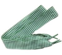 Amlhy Checkered Shoelaces Laces Flat Wide Shoe Lace Vintage British Style Ribbons Shoe Accessories, 80cm - Green