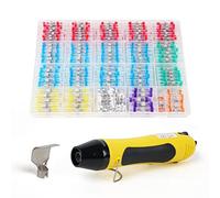 Amliber 400PCS Solder Seal Wire Connectors with Heat Gun, Solder Stick Wire Connectors Solderstick Waterproof Wire Electrical Connector Kit for Marine (26-6 Gauge)